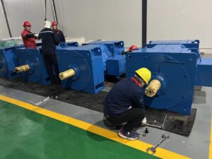 Z500 industrial electric motors before shipment