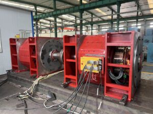 industrial electric motors in balance test